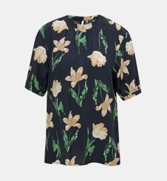Снимка на Dark blue floral blouse VERO MODA Betty - Women