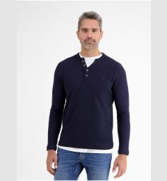 Снимка на Dark blue men's T-shirt with buttons LERROS - Men