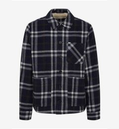 Снимка на Dark Blue Shirt Plaid Jacket Blend - Men