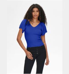 Снимка на Dark blue women's ribbed T-shirt ONLY Leelo - Women's
