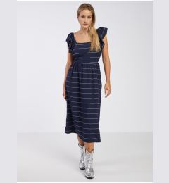 Снимка на Dark blue women's striped midi dress VILA Rita - Women's