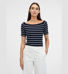 Снимка на Dark blue women's T-shirt with three-quarter sleeves ORSAY - Women's