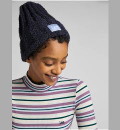 Снимка на Dark blue women's winter hat with Lee wool - Women