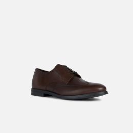 Снимка на Dark brown men's formal shoes Geox Decio - Men's
