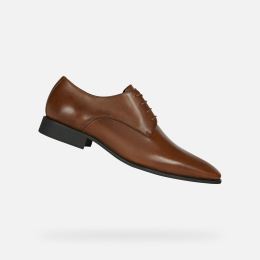 Снимка на Dark brown men's formal shoes Geox High Life - Men