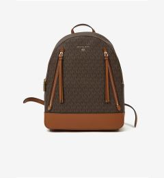 Снимка на Dark Brown Women's Patterned Backpack Michael Kors - Women