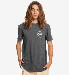 Снимка на Dark gray mens brindle T-Shirt Quiksilver Gone Words - Men