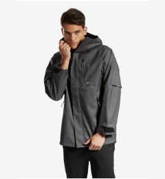 Снимка на Dark Grey Men's Heather Hooded Jacket Reebok DMX HD SHELL MID JK - Men's