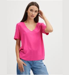 Снимка на Dark pink women's basic t-shirt VILA Paya - Women's