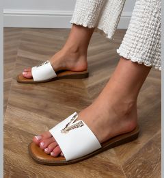 Снимка на D/CEO White flip-flops with a gold decoration Flavis