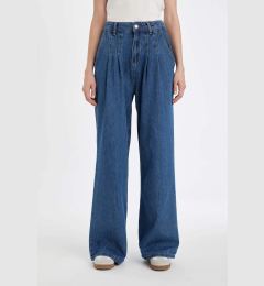 Снимка на DEFACTO Wide Leg High Waist Long Jean Washed Trousers