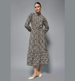 Снимка на DEFACTO риза яка Ayrobin Maxi дълъг ръкав рокля