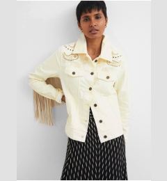 Снимка на Desigual Santa Monica Cream Denim Jacket - Ladies