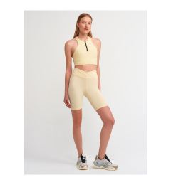 Снимка на Dilvin 7936 Belt Detailed Short Leggings-c.yellow.