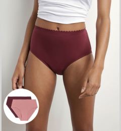 Снимка на DIM BODY TOUCH HIGHWAIST BRIEF - Women's panties 2pcs - purple - light pink