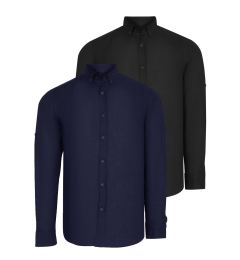 Снимка на DOUBLE SET G721 DEWBERRY MEN'S SHIRT-BLACK-NAVY