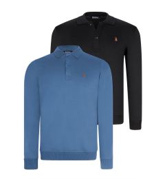 Снимка на DOUBLE SET V4007 DEWBERRY MEN'S SWEATSHIRT-BLACK-INDIGO