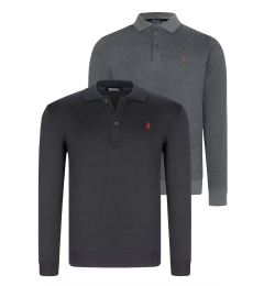Снимка на DOUBLE SET V4007 DEWBERRY MEN'S SWEATSHIRT-NAVY - ANTHRACITE
