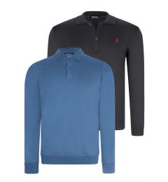 Снимка на DOUBLE SET V4007 DEWBERRY MEN'S SWEATSHIRT-NAVY-INDIGO