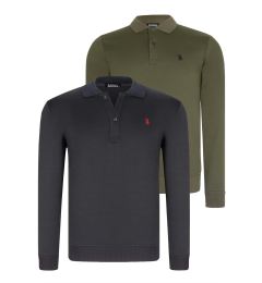 Снимка на DOUBLE SET V4007 DEWBERRY MEN'S SWEATSHIRT-NAVY-KHAKI