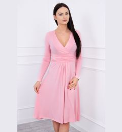 Снимка на Dress cut under the bust, long-sleeved powder