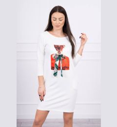 Снимка на Dress with 3D graphics Remarkable ecru