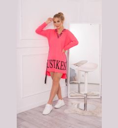 Снимка на Dress with a hood and a pink neon print