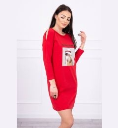 Снимка на Dress with basket print red