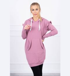 Снимка на Dress with decorative ruffles and hood navy pink