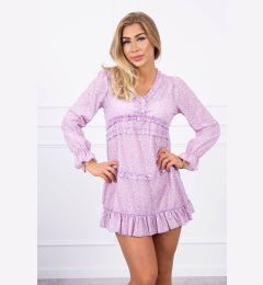 Снимка на Dress with decorative ruffles in purple color