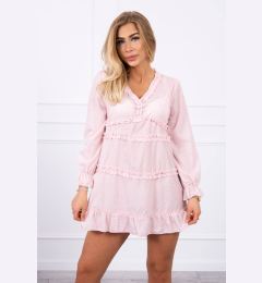 Снимка на Dress with decorative ruffles powder pink