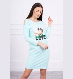 Снимка на Dress with love mint print