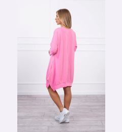 Снимка на Dress with print and flared bottom pink