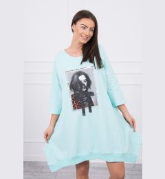 Снимка на Dress with print and flared hem
