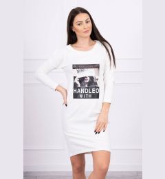 Снимка на Dress with print Handle with ecru