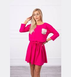 Снимка на Dress with sequin pocket fuchsia