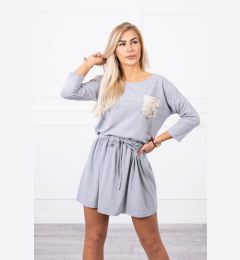 Снимка на Dress with sequin pocket gray