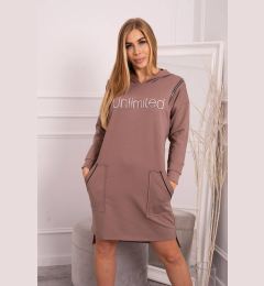 Снимка на Dress with the inscription unlimited mocha