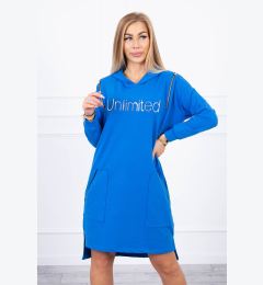 Снимка на Dress with the inscription unlimited purple blue