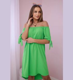 Снимка на Dress with tie on the sleeves light green