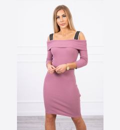 Снимка на Dress with wide straps navy pink