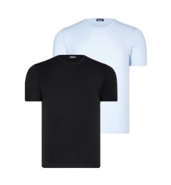 Снимка на DUAL SET T8569 DEWBERRY BIKE COLLAR MENS T-SHIRT-BLACK-BLUE
