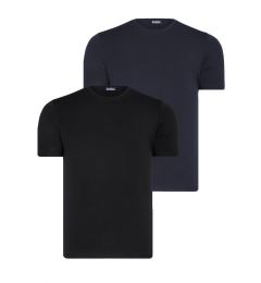 Снимка на DUAL SET T8569 DEWBERRY BIKE COLLAR MENS T-SHIRT-BLACK-NAVY BLUE