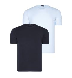 Снимка на DUAL SET T8569 DEWBERRY BIKE COLLAR MENS T-SHIRT-BLUE-NAVY BLUE