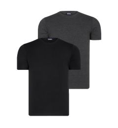 Снимка на DUAL SET T8569 DEWBERRY BIKE COLLAR MENS T-SHIRT-DARK BLACK-ANTHRACITE