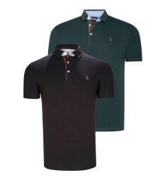 Снимка на DUAL SET T8582 DEWBERRY MENS T-SHIRT-BLACK-GREEN