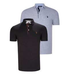 Снимка на DUAL SET T8582 DEWBERRY MENS T-SHIRT-BLACK-GREY