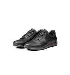 Снимка на Ducavelli Lion Point Genuine Leather Plush Shearling Men's Casual Shoes Black.
