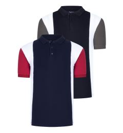 Снимка на DUO SET T8596 DEWBERRY MEN'S TSHIRT-BLACK-NAVY BLUE