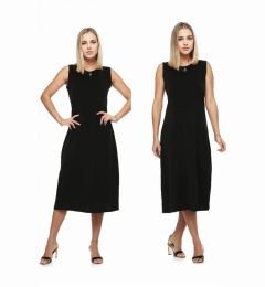 Снимка на E2145 Dewberry Set of Two Women Dresses-BLACK-BLACK